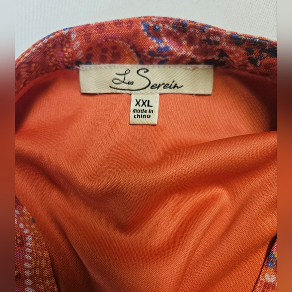 Le Sereia- Top Women's XXL Paisley Print - Red and Blue - Picture 5 of 6